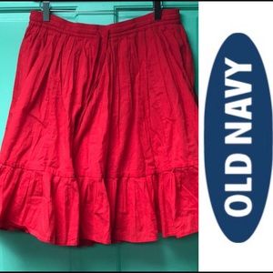 Red Old Navy Full Skirt